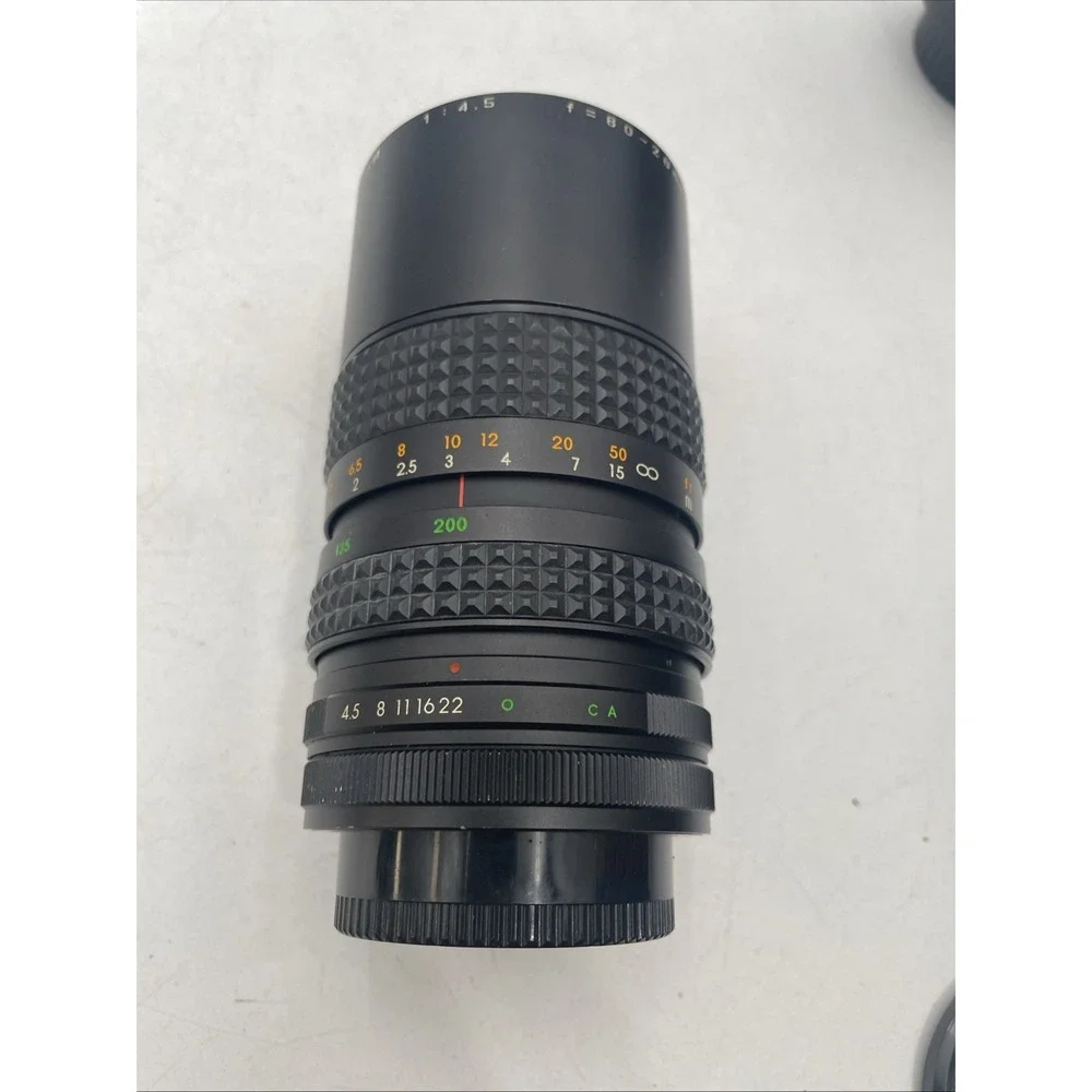 Focal MC Auto Zoom 80-200mm 1:4.5 Manual Lens w/Hood #8130628